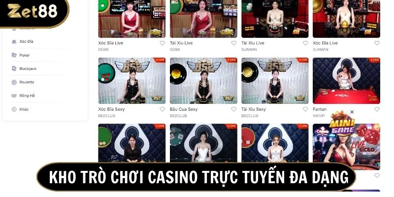 Thế giới live casino đỉnh cao với những tựa game hấp dẫn 